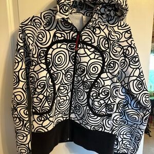 Lululemon Athletica Black and White Swirl Hoodie